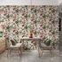 Non-woven wallpaper floral tulips beige green pink 47461 1