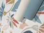 Non-woven wallpaper abstract flowers white blue red 47467 4