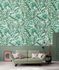 Photo wallpaper Watercolor Leaves Green Turquoise 33116 1