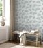 Non-woven wallpaper leaves ginkgo white green 38966-1 1