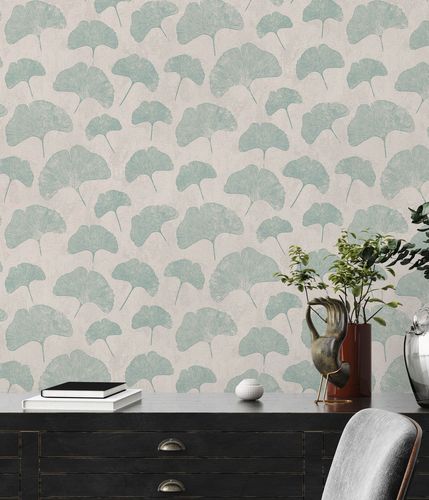 Vliestapete-Blattmuster-Struktur-Beige-Gruen-38966-3-63216905_7
