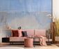 Photo Wallpaper concrete look watercolor blue grey 39233-1 2