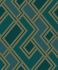 Non-Woven Wallpaper Art Deco Green Gold Metallic 177504 2