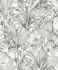 Non-Woven Wallpaper Jungle Leaves White Black A51401 2