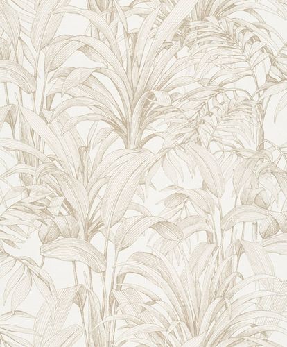 Non-Woven Wallpaper Jungle Cream Gold Metallic A51402