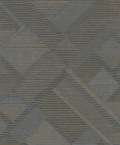 Non-woven wallpaper pattern lines grey gold metallic A55401