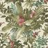 Non-Woven Wallpaper Jungle Flowers Cream Green Red  2