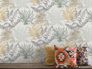 Non-Woven Wallpaper Floral Beige Black Yellow A57101 1
