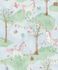 Non-woven wallpaper unicorn forest white pink blue JS2002 2
