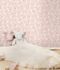 Non-woven wallpaper textile look floral pink cream green JS3105 1