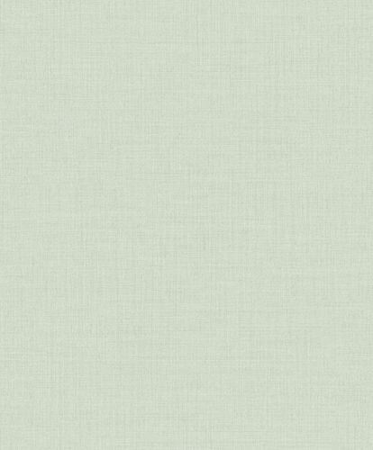Non-woven wallpaper plain linen look green MN1009