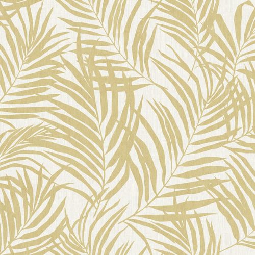 Vliestapete-Blaetter-Farne-Creme-Gold-Metallic-MN2010-63217494