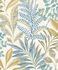 Non-woven wallpaper branches cream blue green MN3107 2