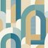 Non-woven wallpaper retro white blue brown MN3612 2