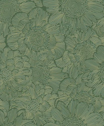 Vliestapete-Floral-Abstrakt-Gruen-Gold-Metallic-A56403-63217622