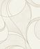 Non-woven wallpaper lines cream gold metallic A57215 2