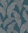 Non-Woven Wallpaper Leaf Pattern Blue Cream Gold A62203 1