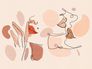 Digitaldruck-Gesichter-Gemalt-Beige-Rot-Apricot-ML2601-63217714 2