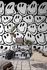 Digital Print Smiley Graphic Black White ML3101 1