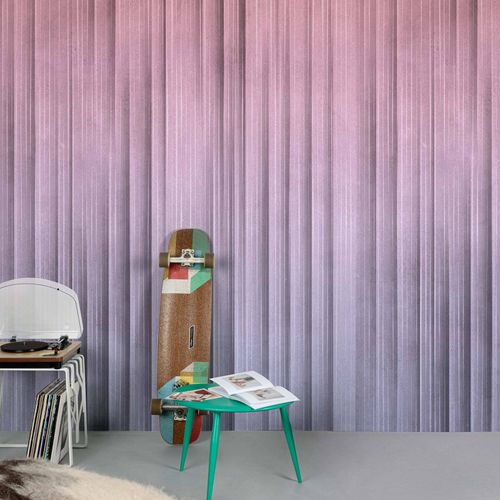 Fototapete-3D-Optik-Streifen-Rosa-Lila-ML6102-63217740