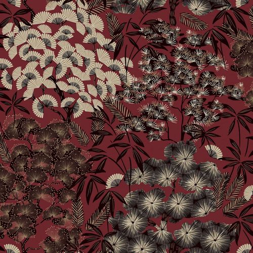 Vliestapete-Floral-Rot-Schwarz-Gold-Metallic-A63003-63217786