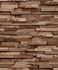 Non-woven wallpaper wall wood stone look dark brown A64003 1