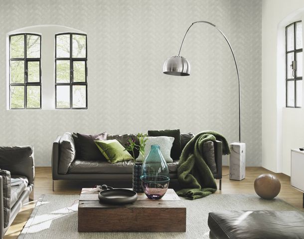 Rasch Vliestapete Linien Grafik Grau Silber Metallic 608144 Raum