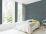 Rasch Vliestapete Uni Struktur Blau Metallic 608687 Raum 1