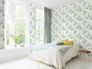 Rasch non-woven wallpaper leaves white green blue 300215 6