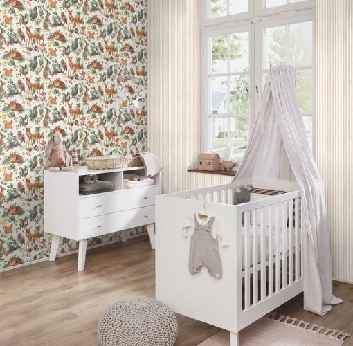Rasch non-woven wallpaper nature white brown green 300321