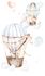 Rasch Wandbild Himmel Ballons Weiß Beige Blau 364934 Scan 2