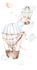 Rasch Wandbild Himmel Ballons Weiß Beige Blau 364941 Scan 1