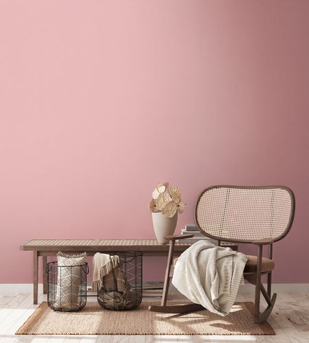 Non-woven wallpaper plain texture rose pink 38904-2