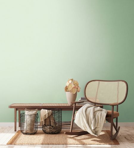 Non-woven wallpaper plain texture green mint 38903-4