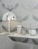 Vliestapete Stoff Optik Kranich Grau Silber Metallic 34530 Raum 2