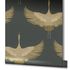 Non-woven wallpaper crane black gold metallic 34532 5