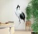 Digital print crane Japanese black white grey 34594 1