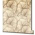 Digitaldruck Blattmuster 3D-Optik Beige Creme 34597 Rolle 2