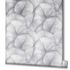Digital printing leaf pattern 3D look grey blue 34598 2