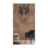 Digitaldruck Elle Hund Spruch Braun Schwarz 2266-30 Wohnzimmer 2