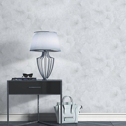 Tapete Guido Maria Kretschmer Blumen Grau Silber 