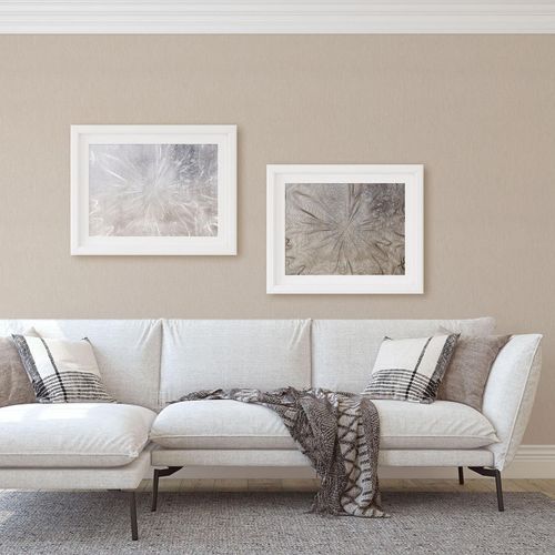 Tapete Guido Maria Kretschmer Striche Uni Beige Glitzer Wohnzimmer
