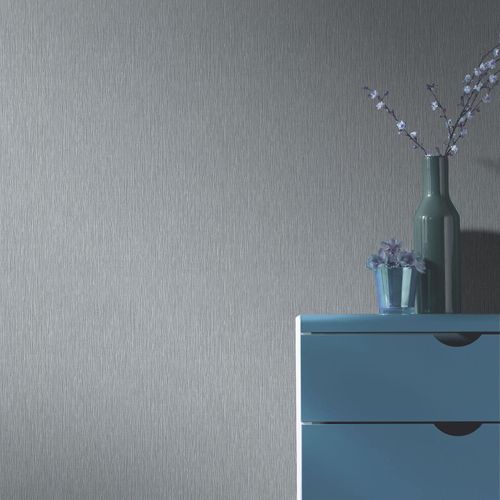 Tapete Guido Maria Kretschmer Striche Uni Silber Metallic Zimmer