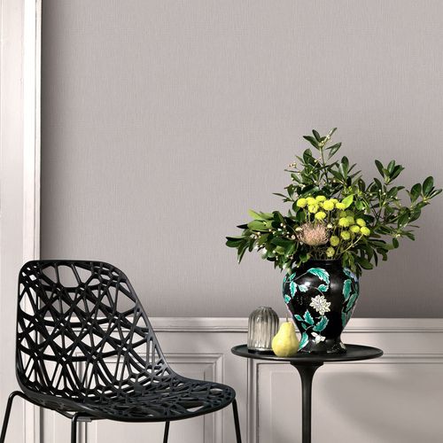 Wallpaper Guido Maria Kretschmer lines plain taupe glitter