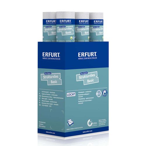 6 x Erfurt Tapete Strukturvlies Basic 403 diffusionsoffen