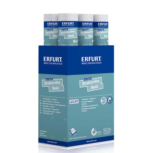 6 x Erfurt wallpaper textured nonwoven Basic 405 breathable
