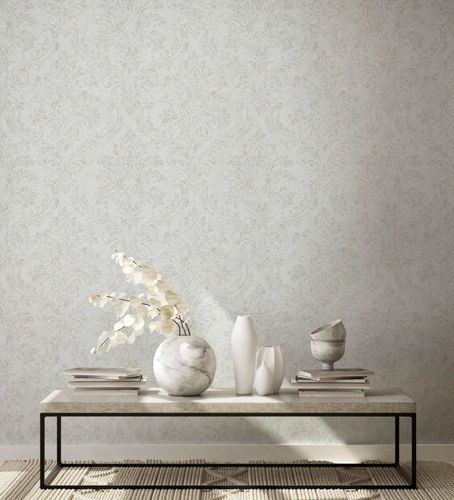 Vliestapete GZSZ Ornamente Weiß Beige Metallic 34811 Raum