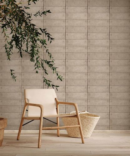 Vliestapete GZSZ Steinoptik Beton Beige 34859 Raum