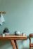 Non-woven wallpaper textile look plain turquoise 34417 2