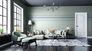 Non-woven wallpaper textile look plain light green 34418 2